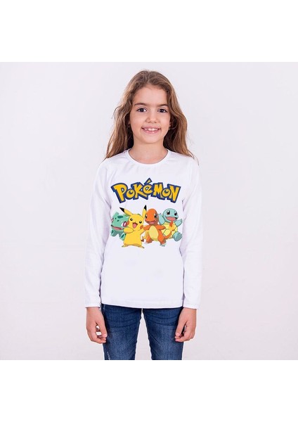 Pokemon Uzun Kollu Çocuk Tişört modelleri