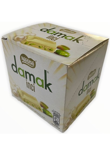 Damak Antep Fıstıklı Inci Kare Çikolata 63 gr 6'lı