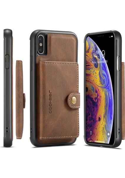 iPhone XS Max (6.5 inç) İçin Uygun Çıkarılabilir Tutucu ve Cüzdan Cep Telefonu Koruyucu Kılıf (Yurt Dışından)