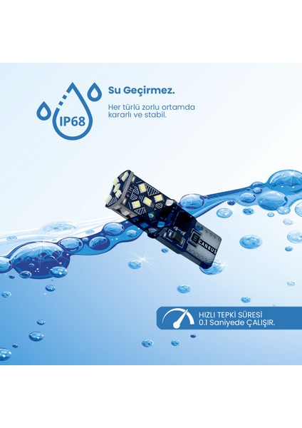 T10 Park Ampulü 15 LED Dipsiz Canbus W5W 194 6500K Beyaz Güçlü Işık fırsatları