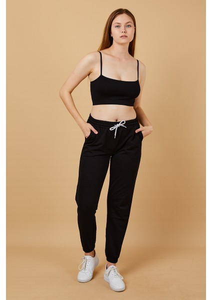 Kadın Beli ve Paçası Lastikli Eşofman Altı