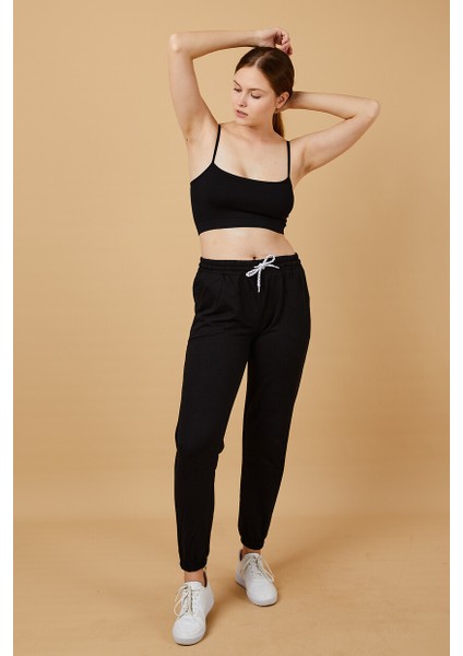 Kadın Beli ve Paçası Lastikli Eşofman Altı fiyatları