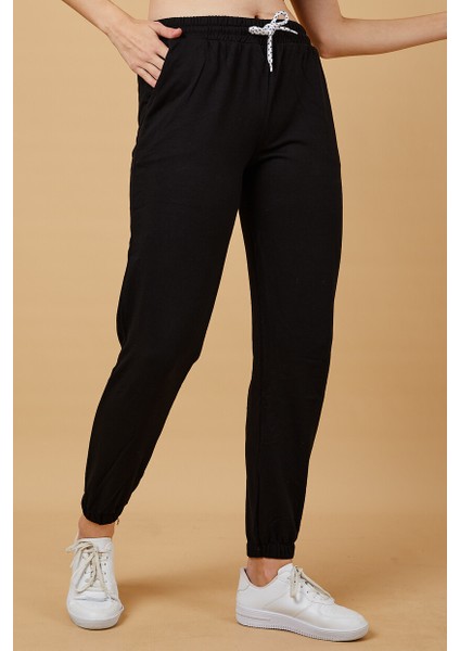 Kadın Beli ve Paçası Lastikli Eşofman Altı modelleri