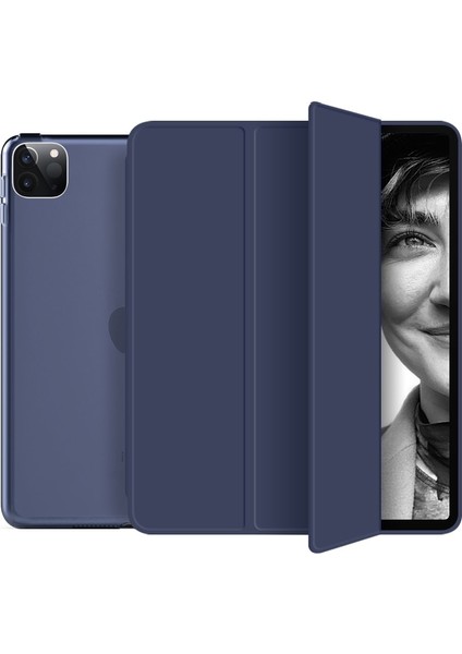 Apple iPad Pro 12.9 6. Nesil 5. Nesil 2021 2022 Kılıf PU Deri Smart Standlı Case A2378 A2379 A2461 A2462