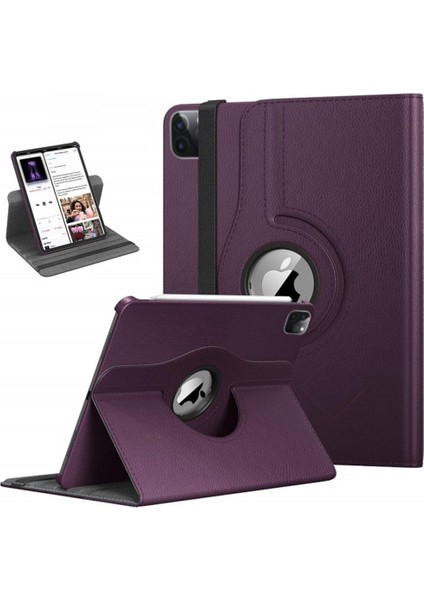 Apple iPad Pro 12.9 6. Nesil 5. Nesil 2021 2022 Kılıf 360 Dönebilen Standlı Case A2378 A2379 A2461 A2462