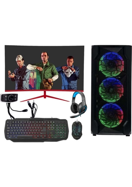 FTECH110 Intel Core i5 10400F 16GB 500GB + 240GB SSD GTX1050Ti Freedos 27" Masaüstü Bilgisayar
