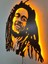 Bob Marley LED Işıklı Ahşap Tablo 3