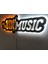 100 Music LED Müzik LED Işıklı Ahşap Tablo 4