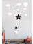 Siyah Beyaz Astronot ve Yıldızlar Çocuk Odası Duvar Sticker 40 Parça 4