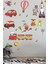 Çocuk Odası Duvar Sticker Araçlar, Sevimli Hayvanlar ve Roketler 3