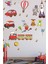 Çocuk Odası Duvar Sticker Araçlar, Sevimli Hayvanlar ve Roketler 4