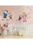 Neşeli Aile ve Yıldızlar Çizgi Tasarımlı Okul ve Çocuk Odası Sticker 4