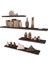 4 Lü Gizli Bağlantılı Raf Set 80 x 60 x 40 x 40 Wenge Mat 5
