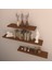 3 Lü Raf Set 90 x 70 x 50 Hareli Ceviz Mat 1