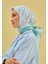 Pastel Ekose Desen Eşarp Mint Yeşili 4