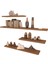 4'lü Gizli Bağlantılı Raf Set 80 x 60 x 40 x 40 Bambu 4