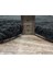 Siyah Lazer Kesim Kaymaz Taban Peluş Uzun Tüylü Halı-100x300 cm 4