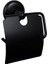 Tuvalet Kağıdı Askısı Yapışkanlı Siyah 1