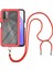 Xiaomi Redmi 9T / 9 Power İçin Şeffaf Bumper Shockproof Ayarlanabilir Çapraz Askılı Askılı Tam Koruma Kılıf Kapaklı Kırmızı (Yurt Dışından) 1
