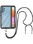 Samsung Galaxy A32 4G İçin Şeffaf Bumper Shockproof Ayarlanabilir Çapraz Askılı Askılı Tam Koruma Kılıf Kapaklı Siyah (Yurt Dışından) 1