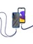 Samsung Galaxy A22 5G İçin Şeffaf Bumper Shockproof Ayarlanabilir Çapraz Askılı Askılı Tam Koruma Kılıf Kapaklı Mavi (Yurt Dışından) 2