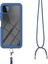 Samsung Galaxy A22 5G İçin Şeffaf Bumper Shockproof Ayarlanabilir Çapraz Askılı Askılı Tam Koruma Kılıf Kapaklı Mavi (Yurt Dışından) 4