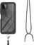 Samsung Galaxy A22 5G İçin Şeffaf Bumper Shockproof Ayarlanabilir Çapraz Askılı Askılı Tam Koruma Kılıf Kapaklı Siyah (Yurt Dışından) 4