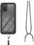 Samsung Galaxy A02S İçin Şeffaf Bumper Shockproof Ayarlanabilir Çapraz Askılı Askılı Tam Koruma Kılıf Kapaklı Siyah (Yurt Dışından) 4