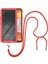Samsung Galaxy A42 5G İçin Şeffaf Bumper Shockproof Ayarlanabilir Çapraz Askılı Askılı Tam Koruma Kılıf Kapaklı Kırmızı (Yurt Dışından) 1