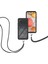 Samsung Galaxy A42 5G İçin Şeffaf Bumper Shockproof Ayarlanabilir Çapraz Askılı Askılı Tam Koruma Kılıf Kapaklı Siyah (Yurt Dışından) 2