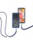 Samsung Galaxy A42 5G İçin Şeffaf Bumper Shockproof Ayarlanabilir Çapraz Askılı Askılı Tam Koruma Kılıf Kapaklı Mavi (Yurt Dışından) 2