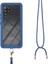 Samsung Galaxy A42 5G İçin Şeffaf Bumper Shockproof Ayarlanabilir Çapraz Askılı Askılı Tam Koruma Kılıf Kapaklı Mavi (Yurt Dışından) 4