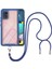 Samsung Galaxy A51 5G İçin Şeffaf Bumper Shockproof Ayarlanabilir Çapraz Askılı Askılı Tam Koruma Kılıf Kapaklı Mavi (Yurt Dışından) 1