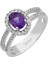 Pırlanta Ve Oval Ametist Taşlı Yüzük 0403R0009 1