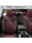 Line Design Airbag Dikişli Ekstra Destekli Özel Tasarım Oto Koltuk Kılıfı Tam Set Bordo-Siyah 2