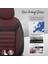 Line Design Airbag Dikişli Ekstra Destekli Özel Tasarım Oto Koltuk Kılıfı Tam Set Bordo-Siyah 3