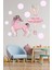Balerin ve Unicorn Çocuk Odası Stickeri 5