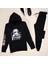 Kapşonlu Siyah Hoodie Eşofman Takımı 1