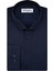 Slim Fit Armür Desenli Lacivert Erkek Gömlek 1