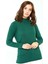 Kadın Likralı Uzun Kollu Basic Tam Balıkçı Bluz Ördek Yeşil 2