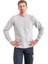 Uzun Kol Sıfır Yaka Sweatshirt Gri 1