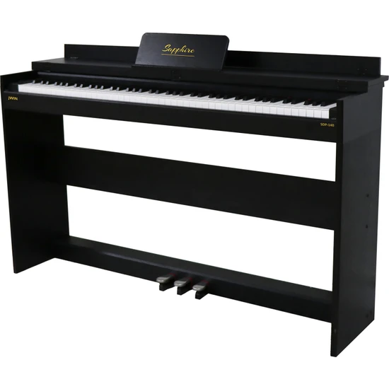 Jwin Sapphire SDP-140B 88 Tuşlu Kapaklı Çekiç Aksiyonlu Piyano Siyah
