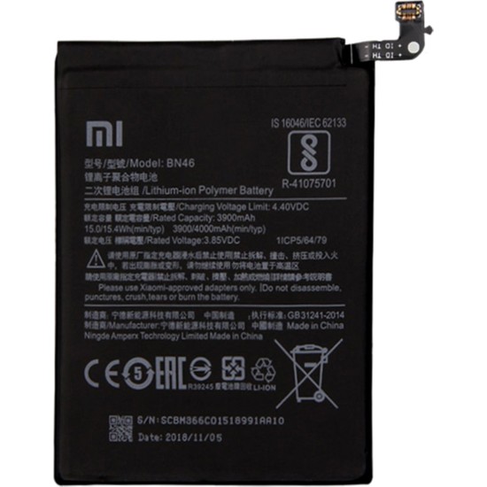 Tiger Xiaomi Redmi 7 - Redmi Note 8 Batarya BN46 3400 Mah
