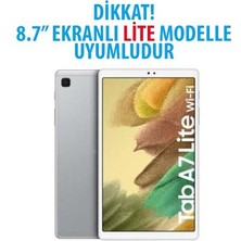 Kılıfist Samsung Galaxy Tab A7 Lite Uyumlu 8.7" T225 Dönebilen Standlı Kapaklı Kılıf + Esnek Nano Cam Ekran Koruyucu