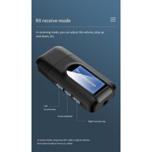 Profisher Bt 5.0 Rx-Tx USB Hifi Ses Adaptörü LCD Ekran 3.5mm Aux