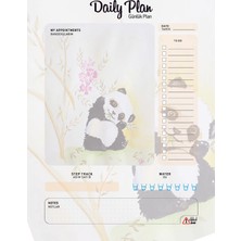 Dikkat Ajans Panda Desenli Günlük Planlayıcı 50 Sayfa(2 ad)