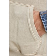 Jack & Jones Erkek Eskitme Kapüşonlu Sweatshirt - 12174457