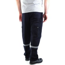 Taniş Lacivert 16/12 Gabardin Komando Cepli Pamuklu Reflektörlü Yazlık Iş Pantolonu