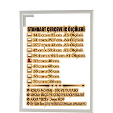 MİXEFOR Boş Çerçeve - 30CM x 40CM Iç Ölçü -Renk BEYAZ -Arka Yüzey 3mm Mdf-  Ön yüzey  Kırılmaz  parlama yapmayan Antireflektif