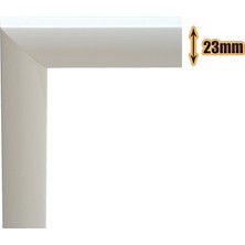 MİXEFOR Boş Çerçeve - 50CM x 70CM Iç Ölçü-Renk BEYAZ   Arka Yüzey 3 mm Mdf-  Ön yüzey  Kırılmaz  parlama yapmayan Antireflektif